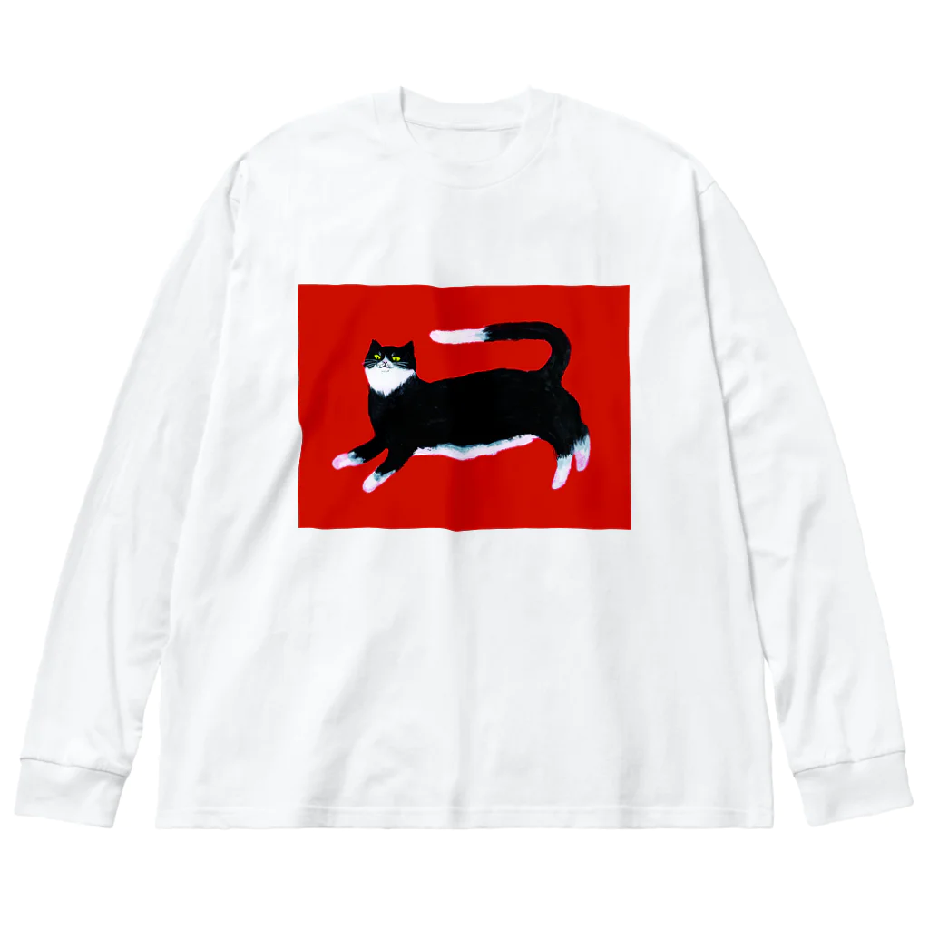 のここのねそべりねこ ビッグシルエットロングスリーブTシャツ