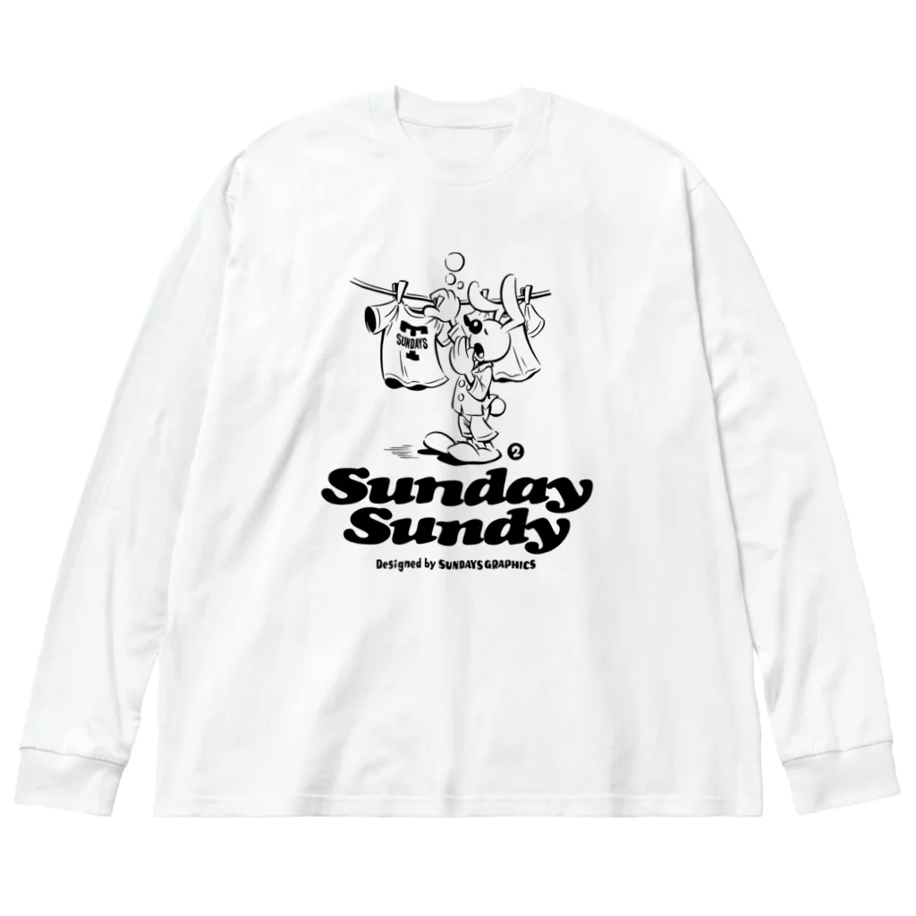 SUNDAYS GRAPHICSのSUNDAY SUNDY No.2 ビッグシルエットロングスリーブTシャツ