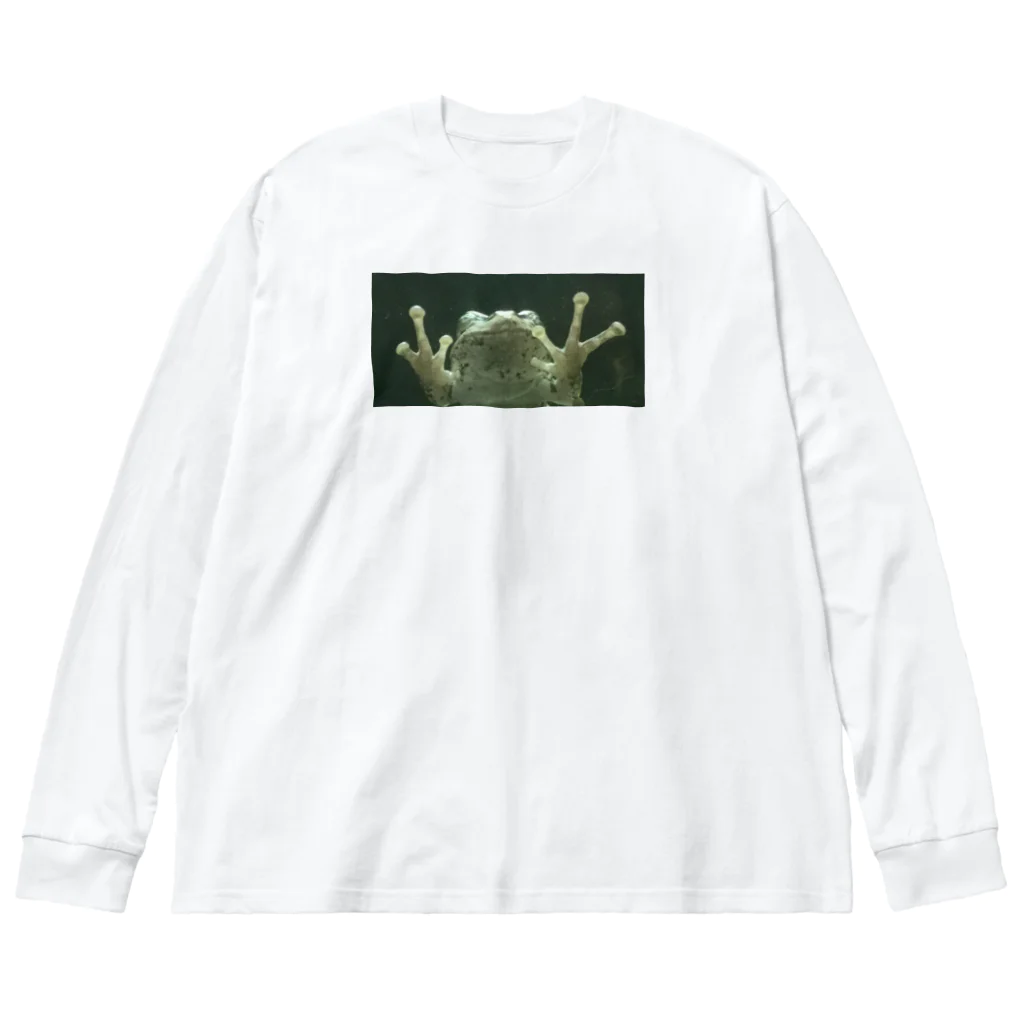 クマバチゴルフ倶楽部のガラス向こうにカエル Big Long Sleeve T-Shirt