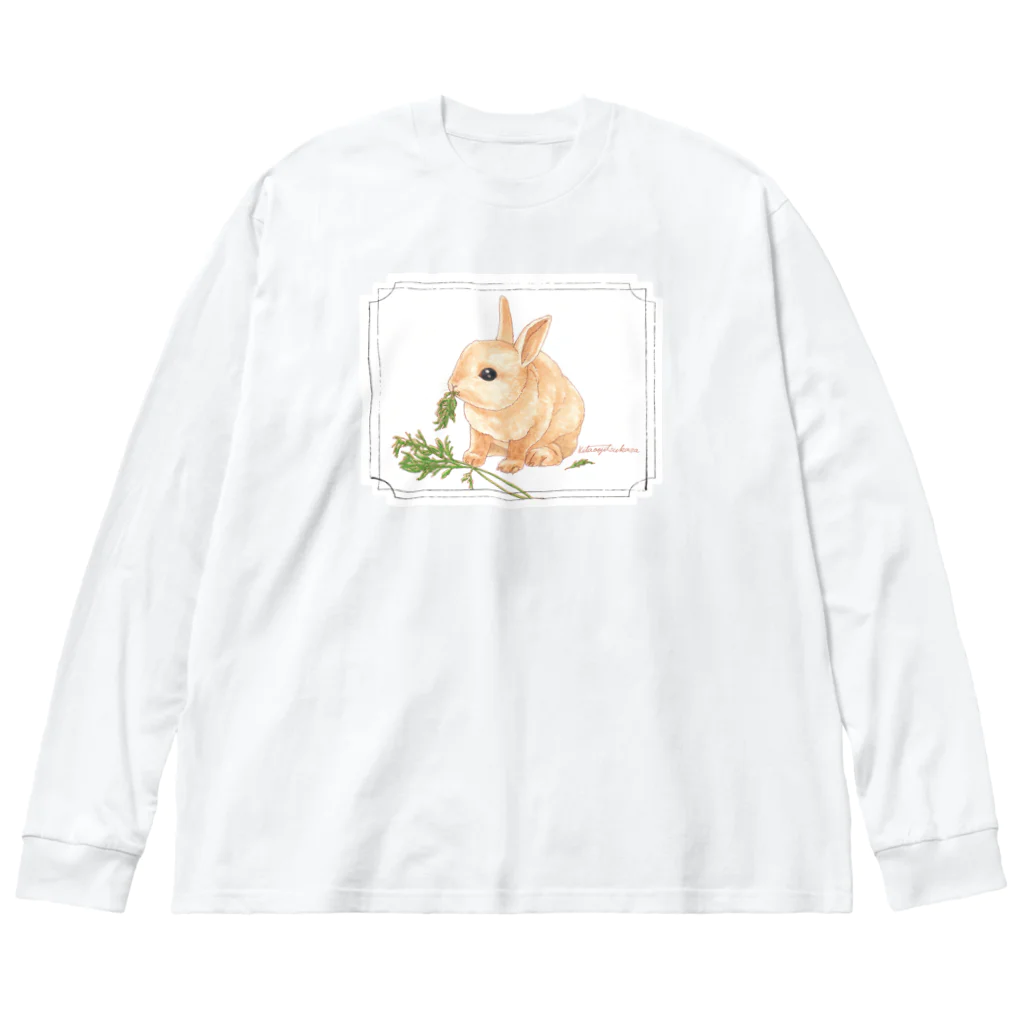 kitaooji shop SUZURI店のLapin angelique ビッグシルエットロングスリーブTシャツ