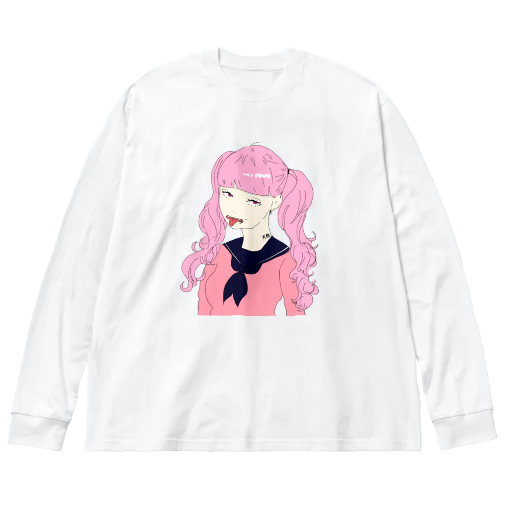 HALのシリアルナンバー104(てんし)にゃん ビッグシルエットロングスリーブTシャツ