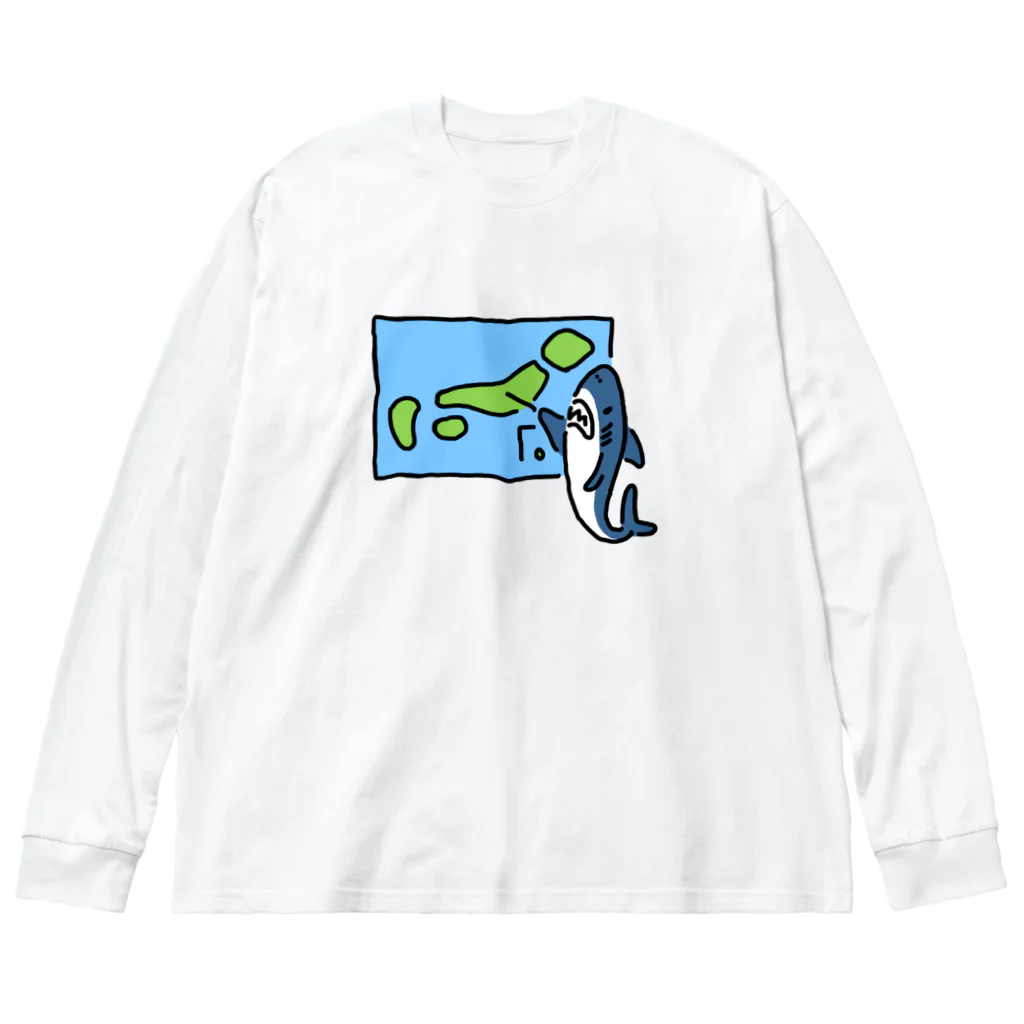 サメ わりとおもいの天気を予想するサメ Big Long Sleeve T-Shirt