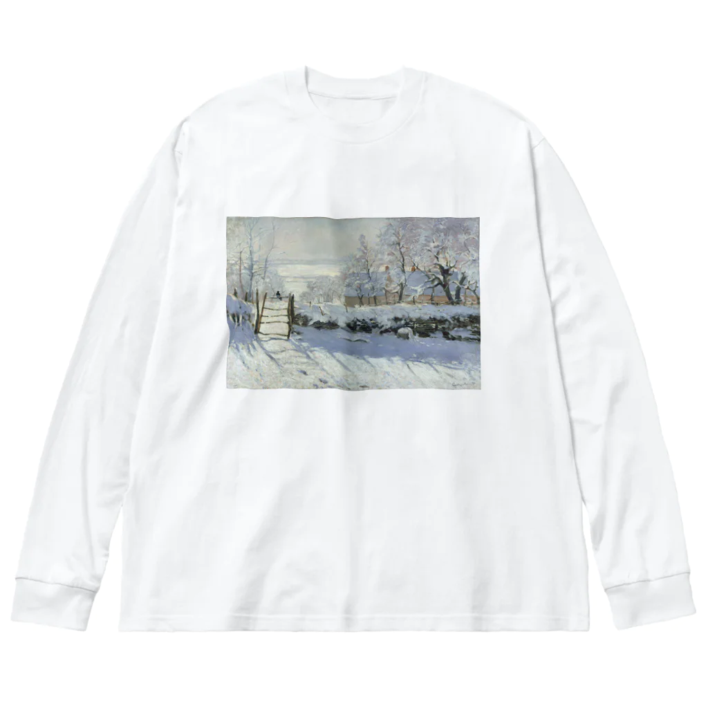 public domainのカササギ / クロード・モネ Big Long Sleeve T-Shirt