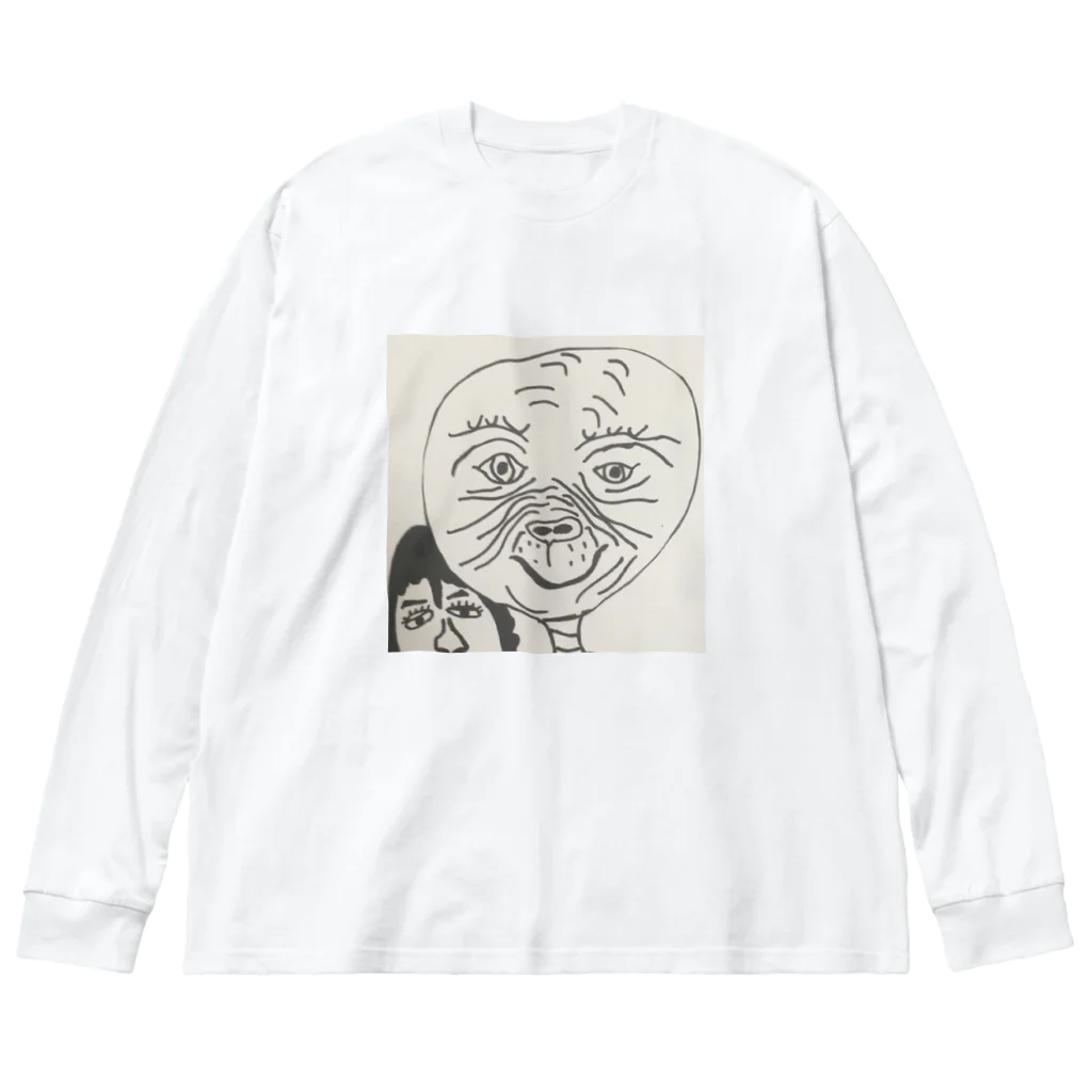 megmegkurumiのシワシワメイン ビッグシルエットロングスリーブTシャツ