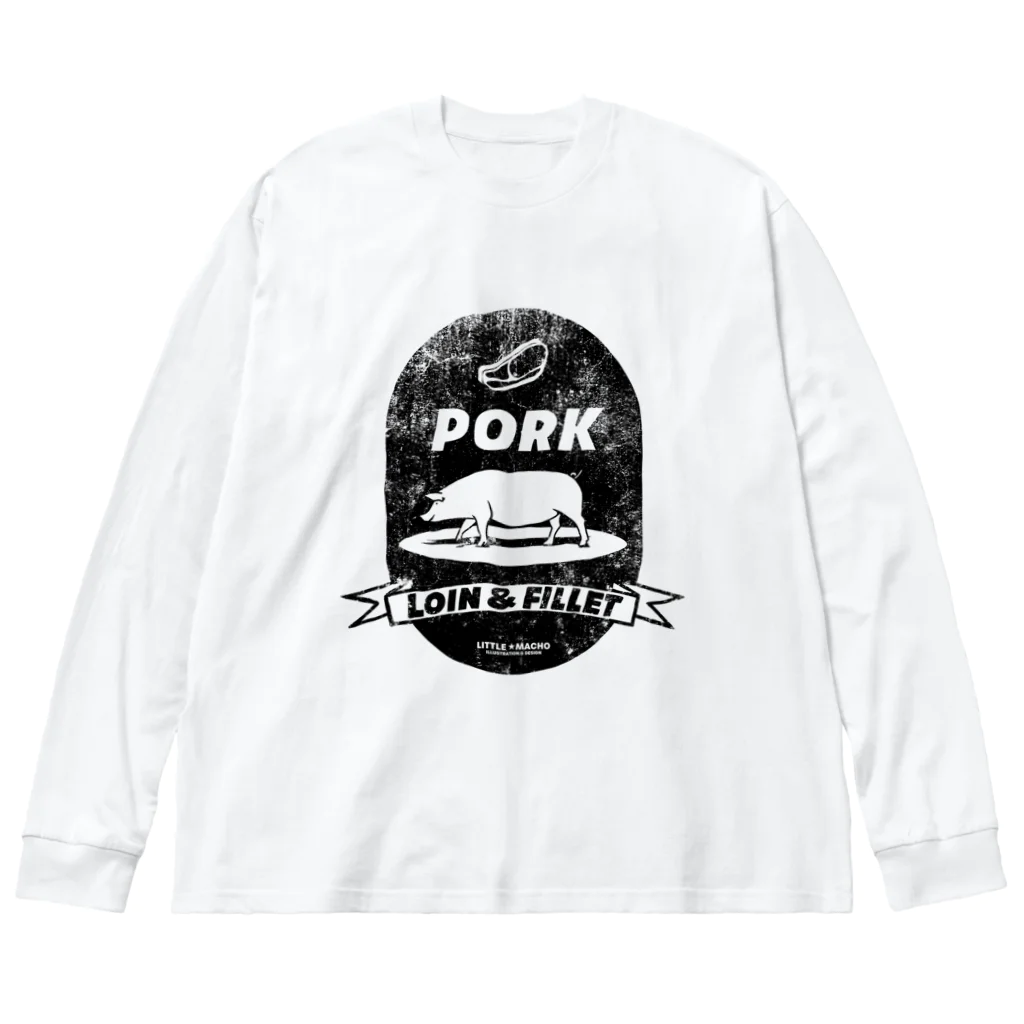 Little Machoのポーク（B） Big Long Sleeve T-Shirt