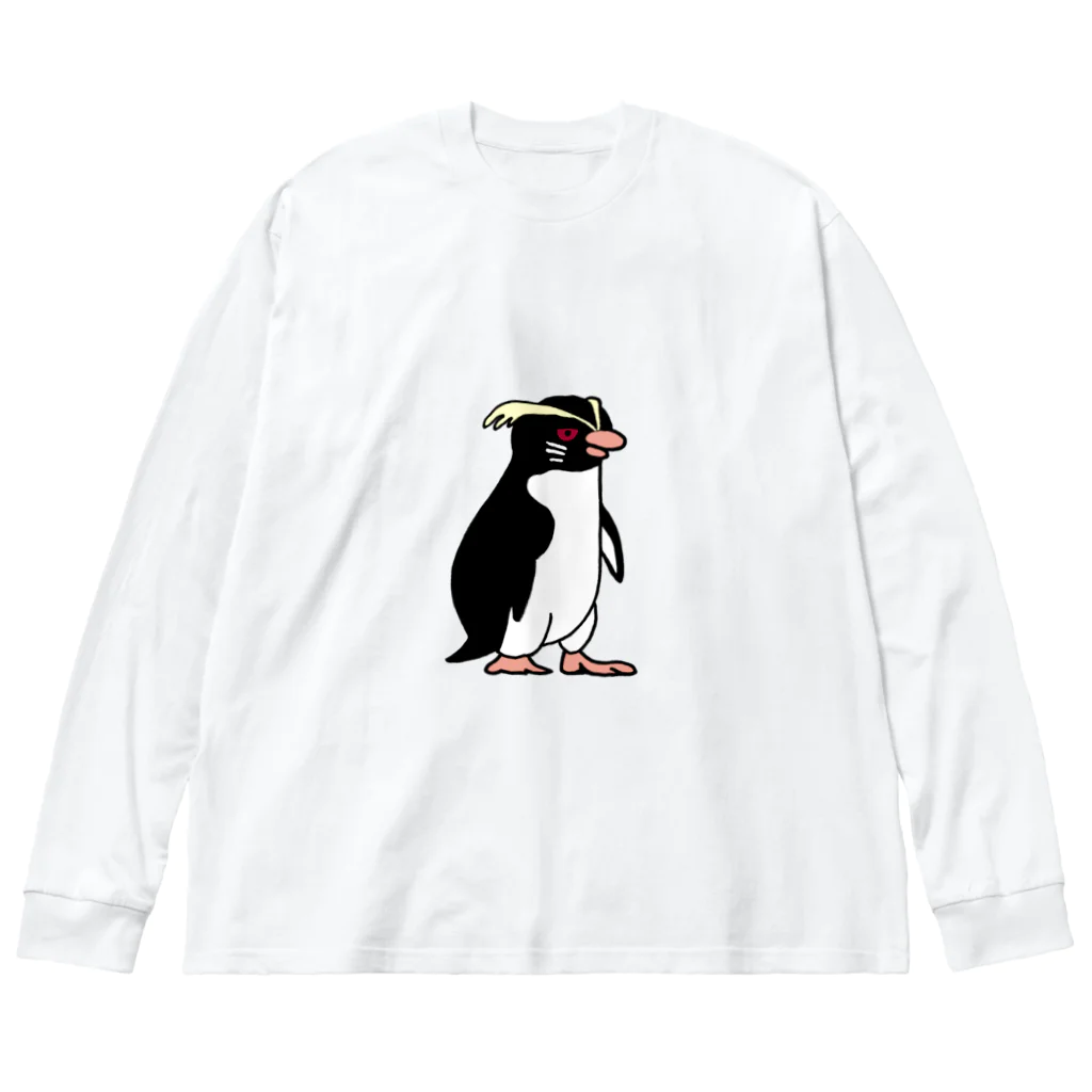 空とぶペンギン舎のフィヨルドランドペンギンA ビッグシルエットロングスリーブTシャツ