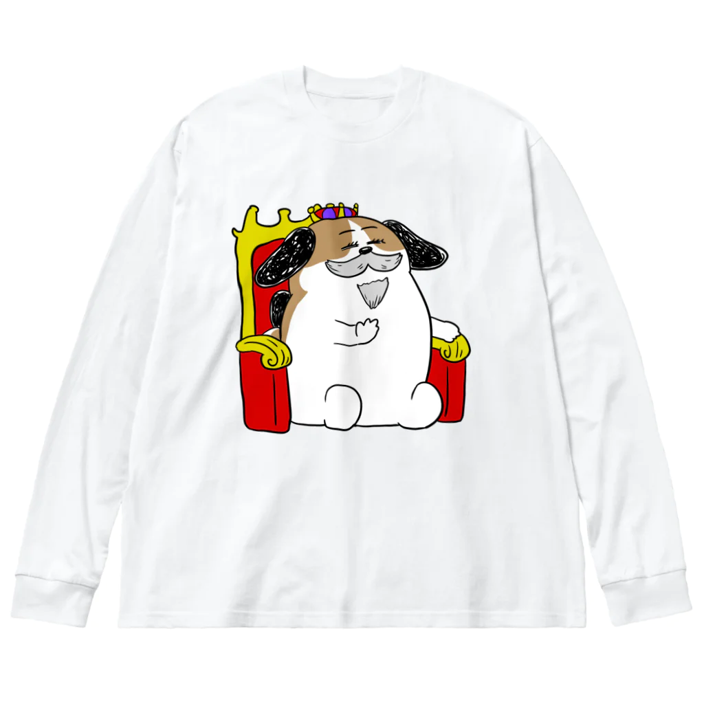 マツバラのもじゃまる王様 Big Long Sleeve T-Shirt