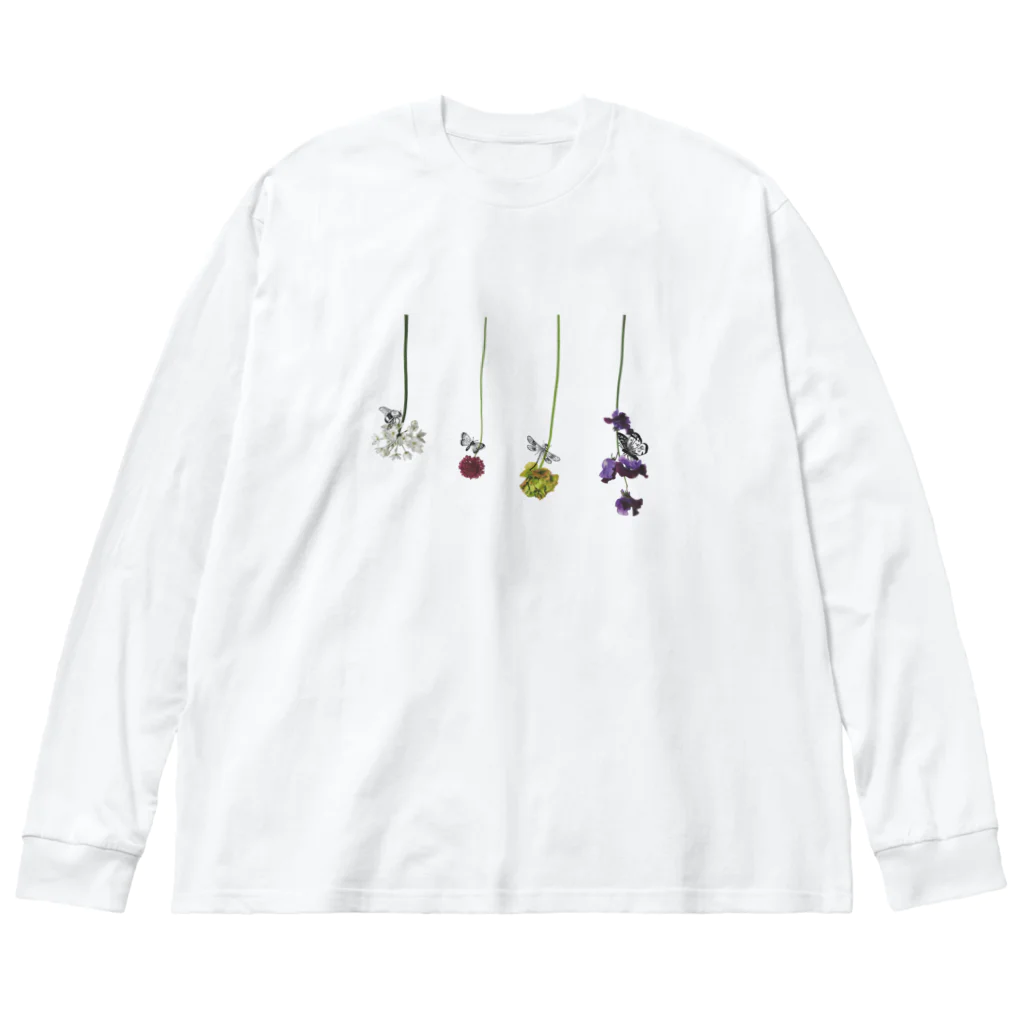 tottoの花と虫 ビッグシルエットロングスリーブTシャツ