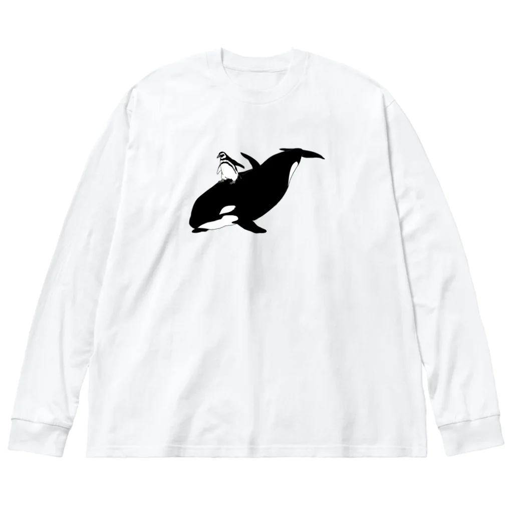 ナイロドノのシャチ乗りペンギン Big Long Sleeve T-Shirt