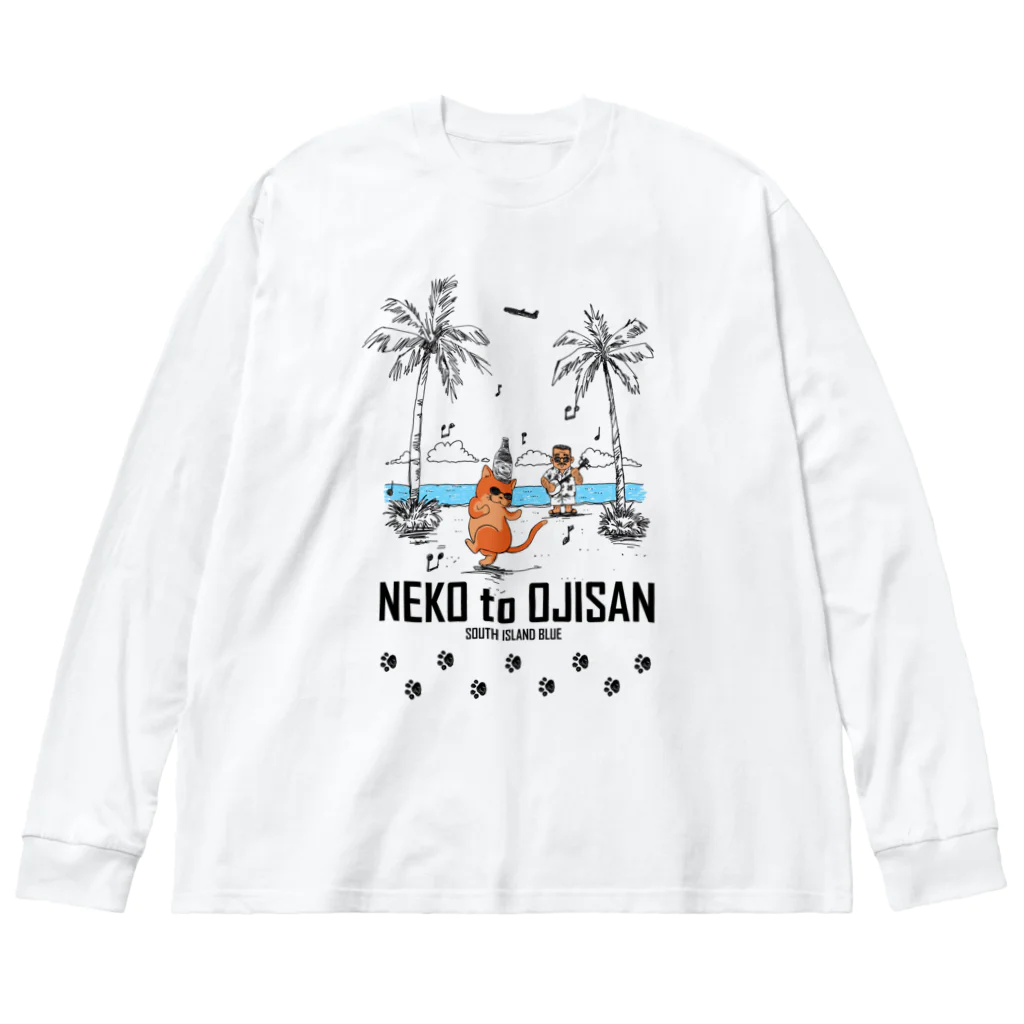 SOUTH ISLAND BLUE 沖縄店のNEKO to OJISAN Big Long Sleeve T-Shirt