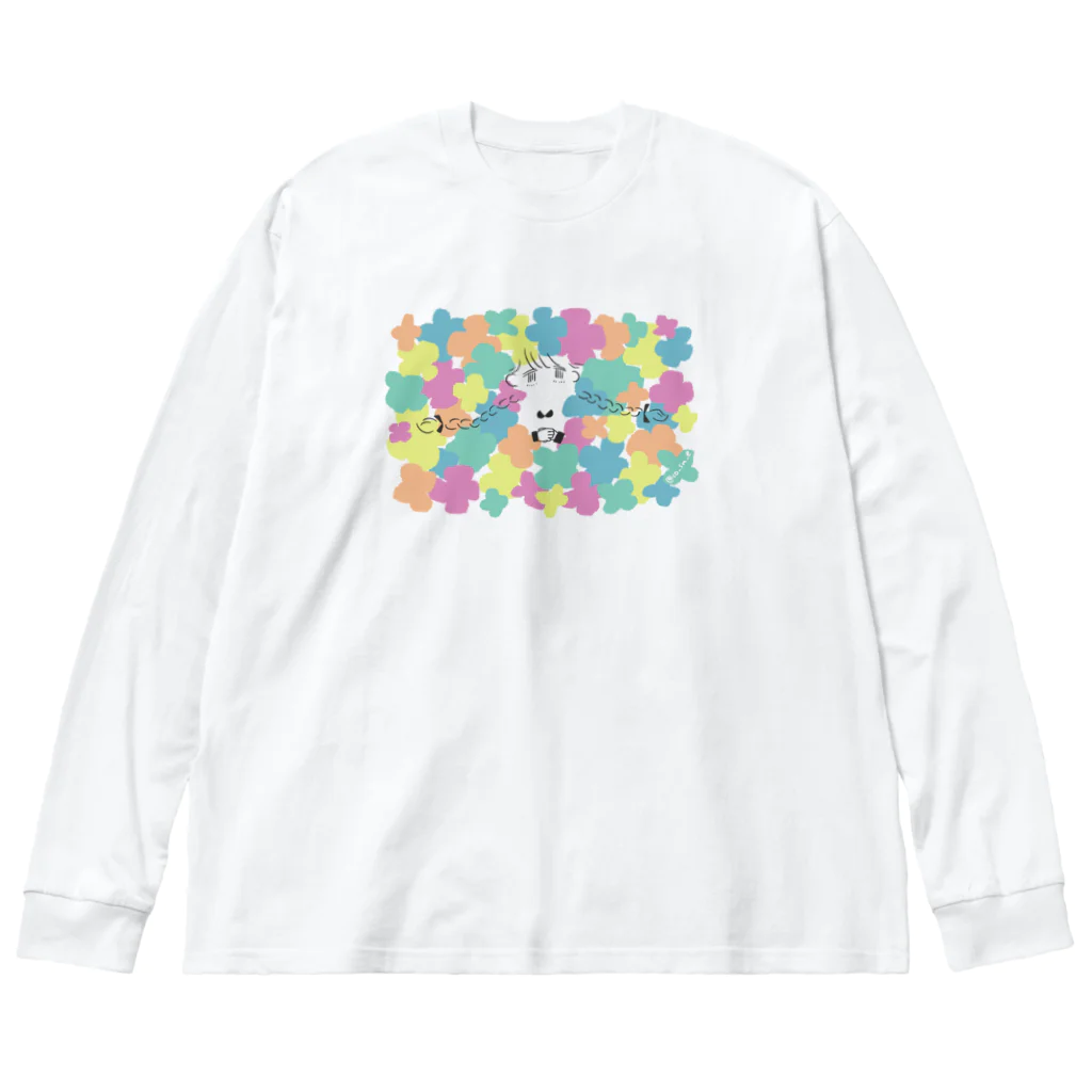 ココシマのグッズの「花番煎じ」 Big Long Sleeve T-Shirt