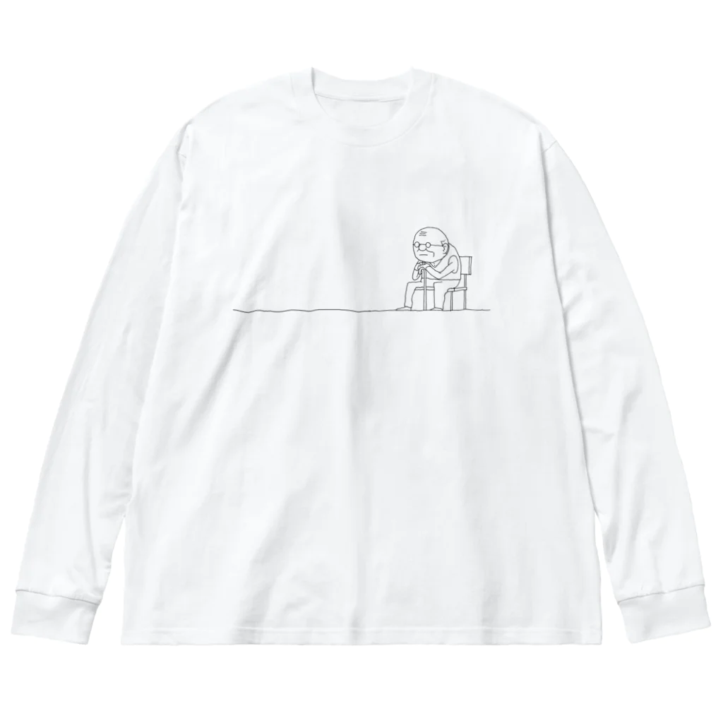 くらん堂のおじいさん1 ビッグシルエットロングスリーブTシャツ