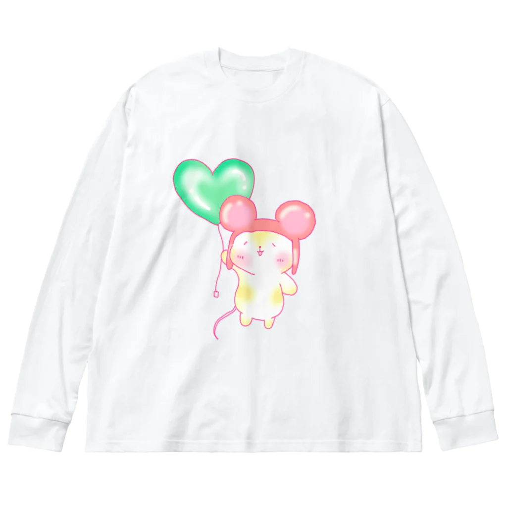 もんぞーのふわふわネズミのもんぞー Big Long Sleeve T-Shirt