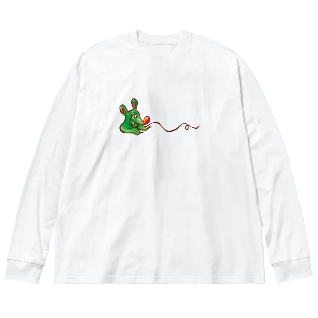 カタオカナオのみどりねずみくん Big Long Sleeve T-Shirt