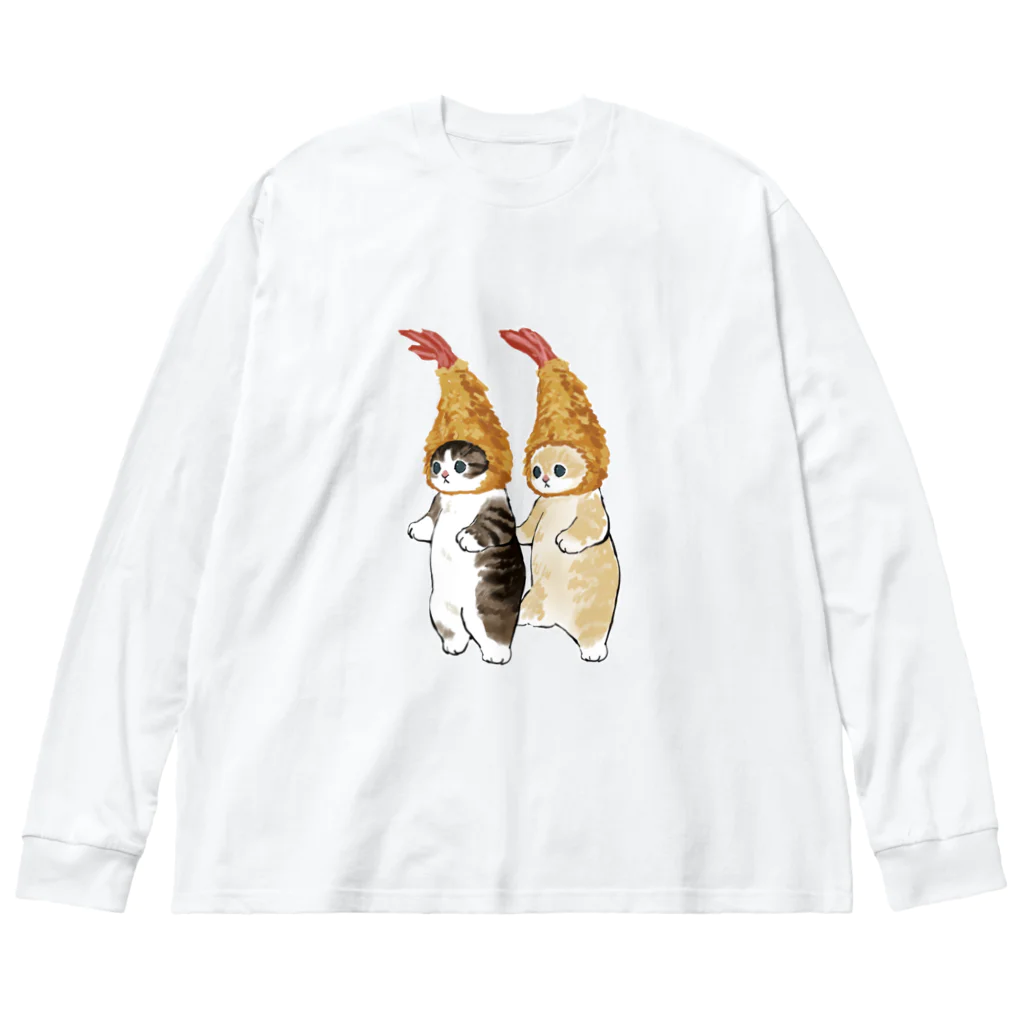 mofusandのダブルえび天にゃん ビッグシルエットロングスリーブTシャツ