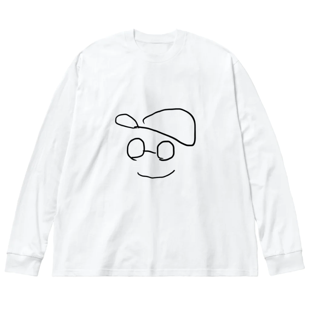 菅田直人の帽子メガネくん Big Long Sleeve T-Shirt