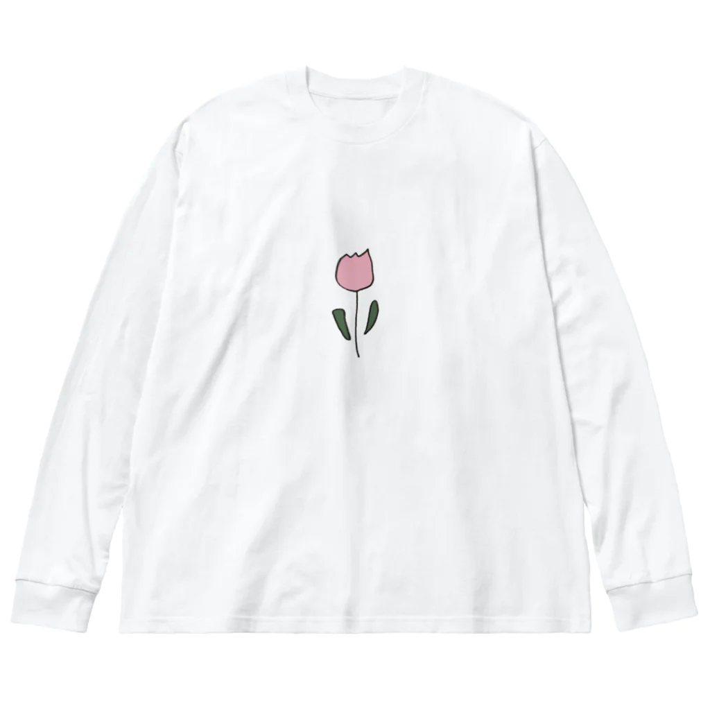 rilybiiのpink tulip ビッグシルエットロングスリーブTシャツ