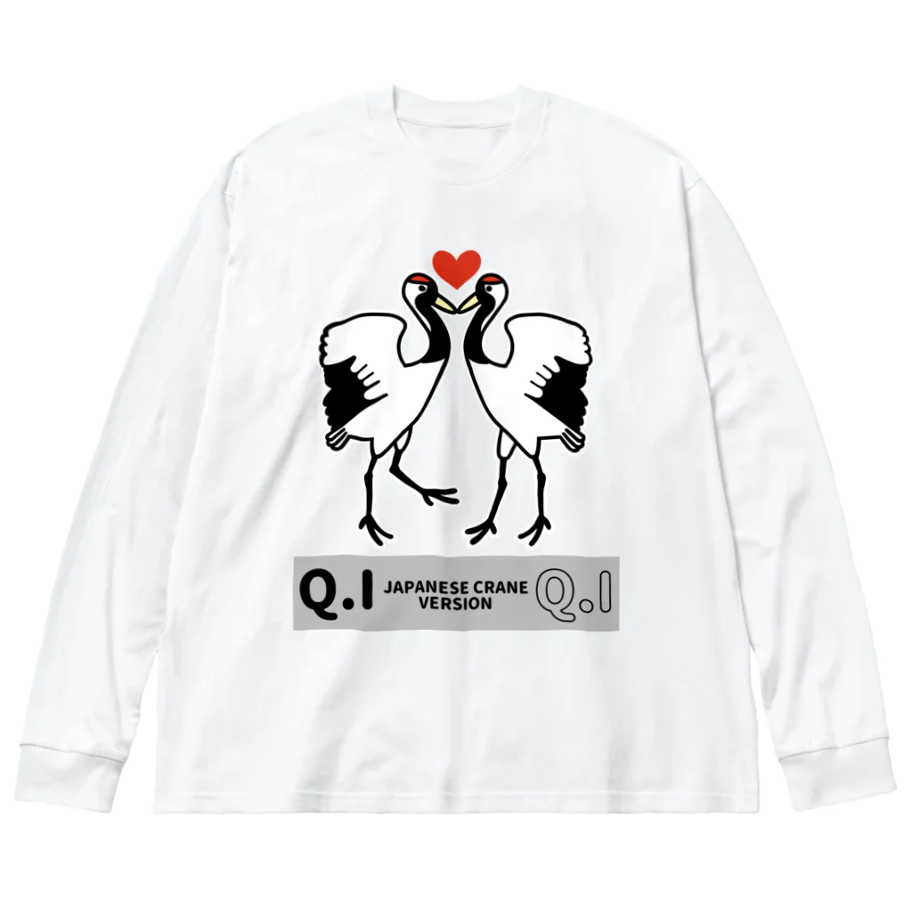 SWEET＆SPICY 【 すいすぱ 】ダーツの【Q.Iシリーズ】タンチョウ鶴 ビッグシルエットロングスリーブTシャツ