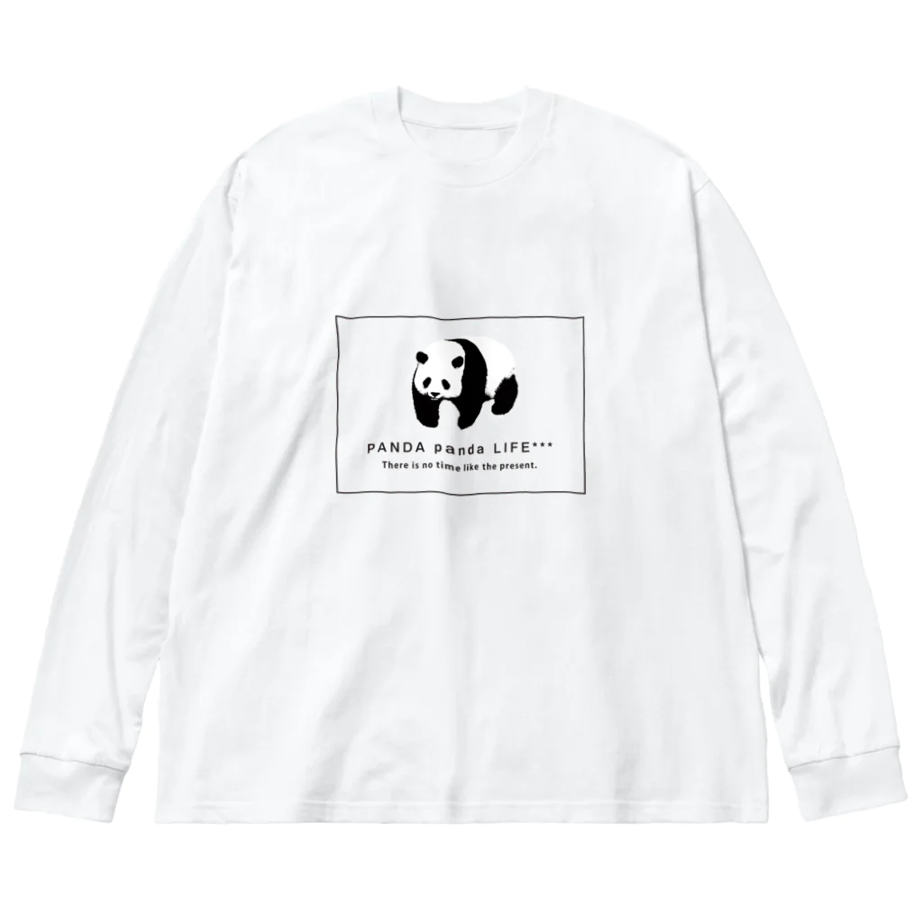 PANDA panda LIFE***ののしのしパンダ　スクエア Big Long Sleeve T-Shirt