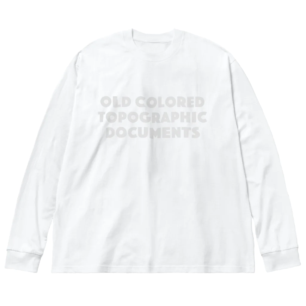 inbahaのOLD Colored Topographic Documents Big Long Sleeve T-Shirt