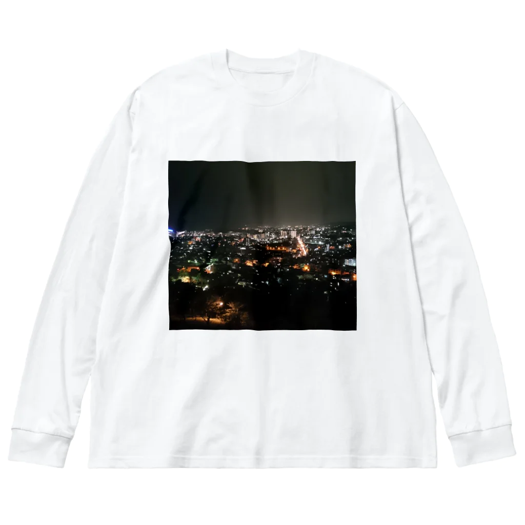 でおきしりぼ子の実験室のNight Scape ビッグシルエットロングスリーブTシャツ