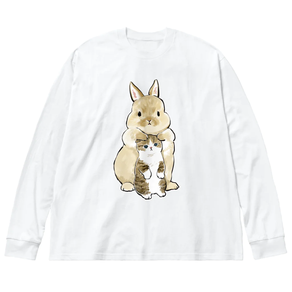 mofusandのちっこいねこ Big Long Sleeve T-Shirt