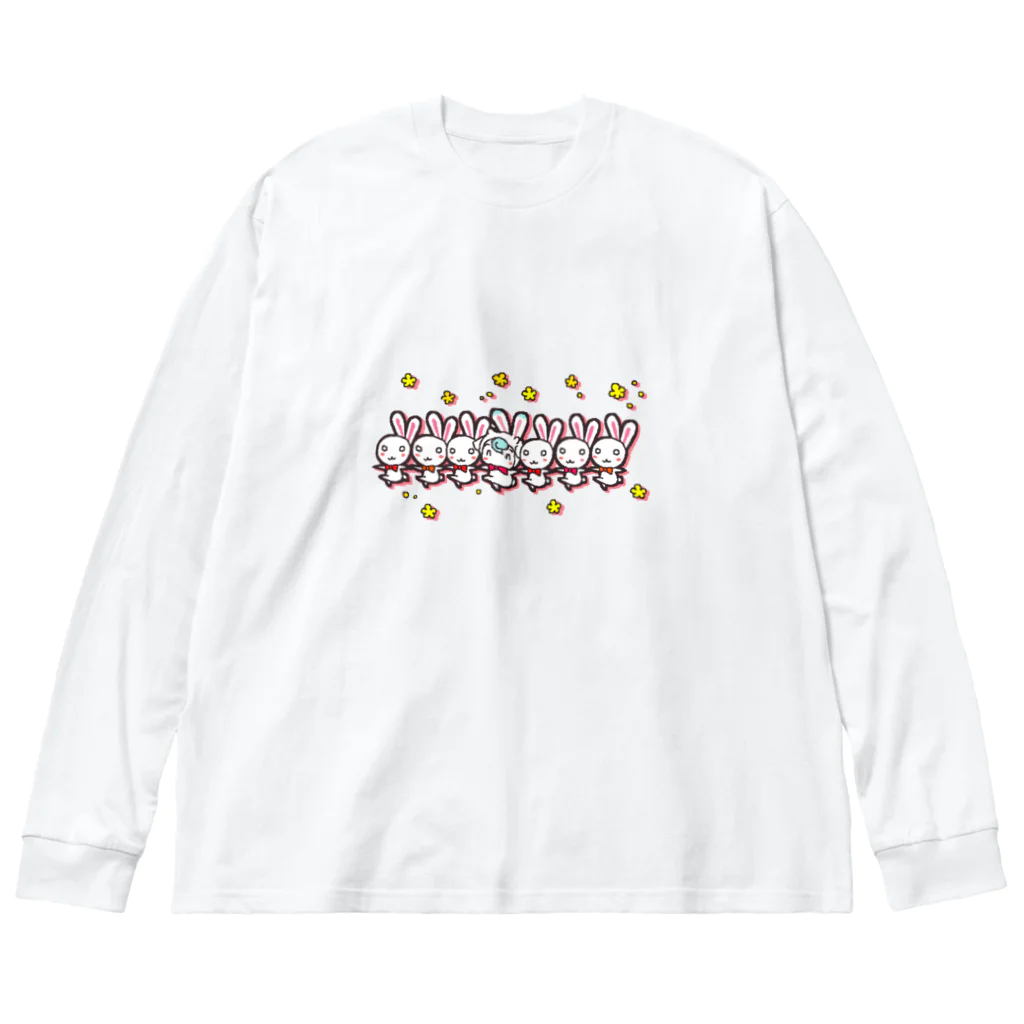 POISONCHARM電脳露店2号のウサヤギラインダンス Big Long Sleeve T-Shirt