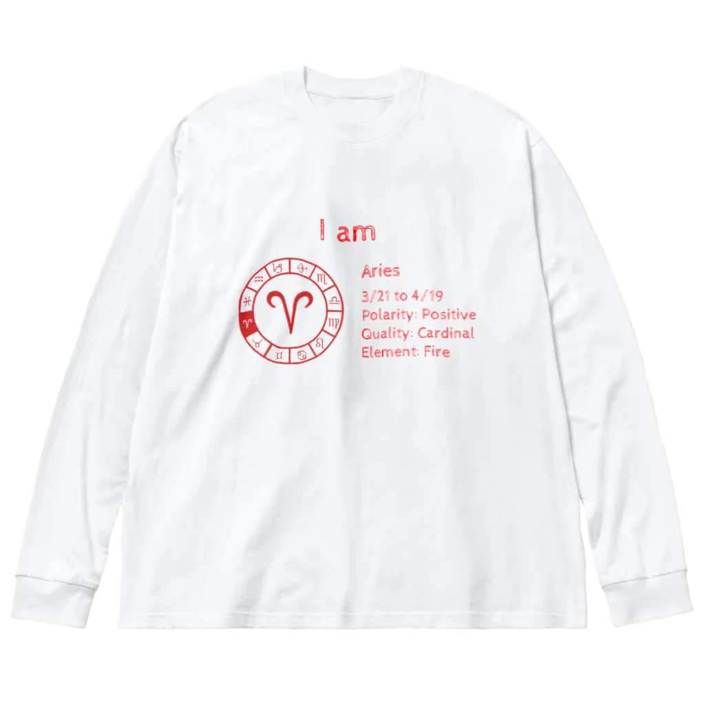 主に文と写真の12星座【牡羊座】 Big Long Sleeve T-Shirt