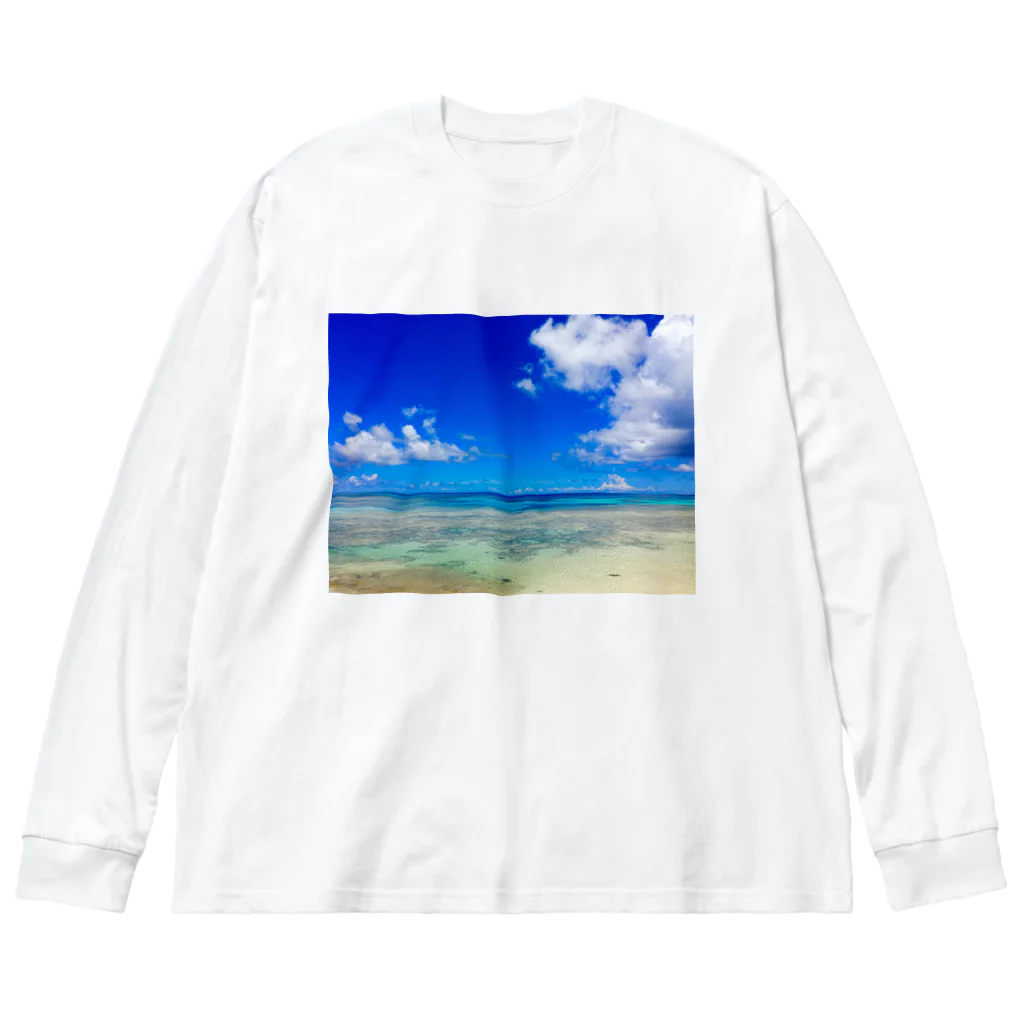 mizuphoto galleryのHeaven's blue Big Long Sleeve T-Shirt