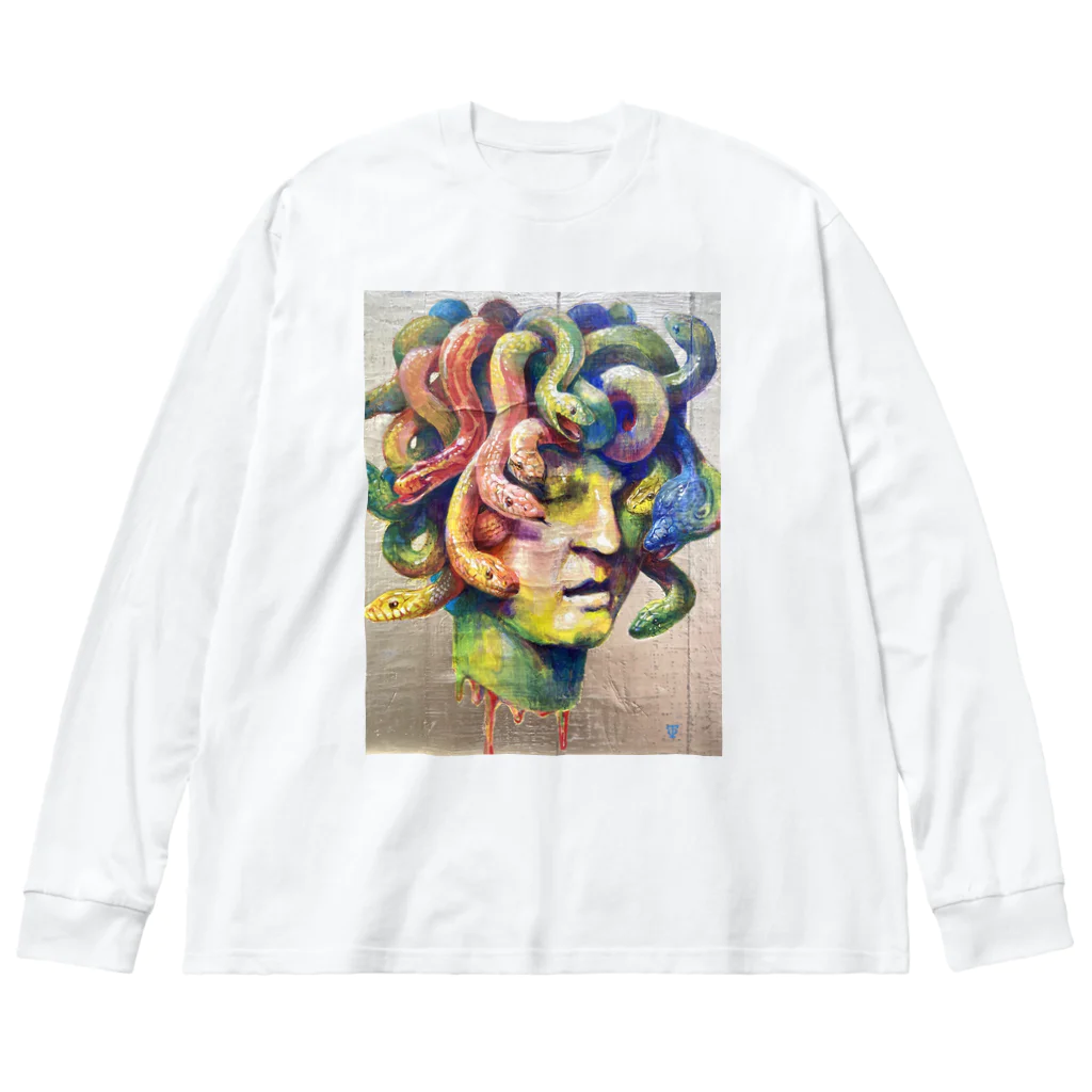 オチタケヒト takehito ochi きゃったろうの蛇頭女 Big Long Sleeve T-Shirt