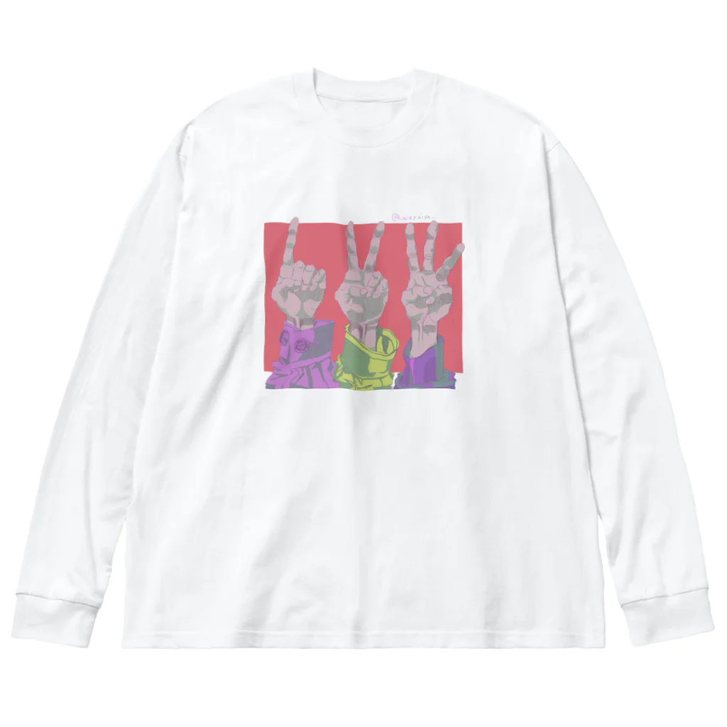 grinの123 pink Big Long Sleeve T-Shirt