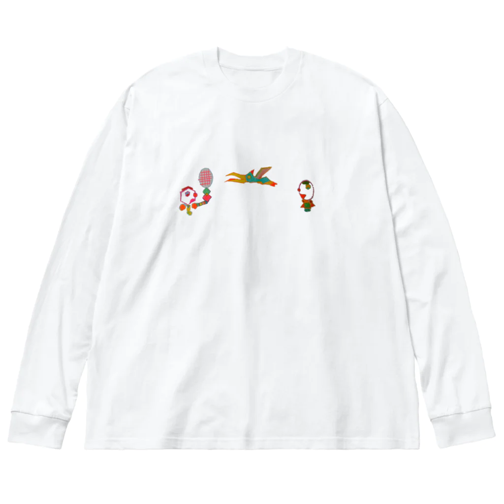 charancharanのバ～ドミントン ビッグシルエットロングスリーブTシャツ