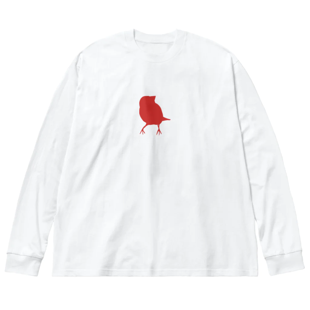 cotoLi （ことり）の文鳥シルエット（cotoLiロゴ） ビッグシルエットロングスリーブTシャツ