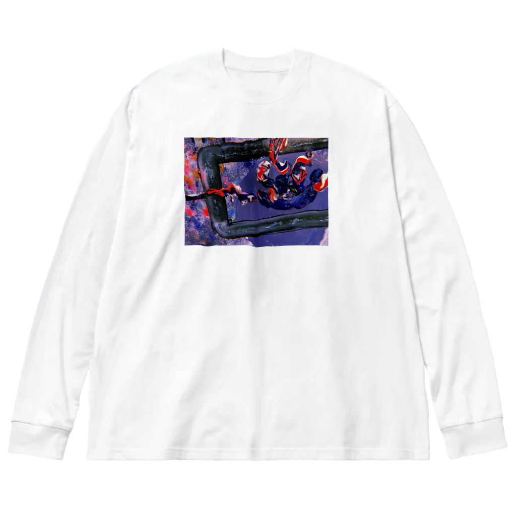 さかなや実験室の火炎 Big Long Sleeve T-Shirt