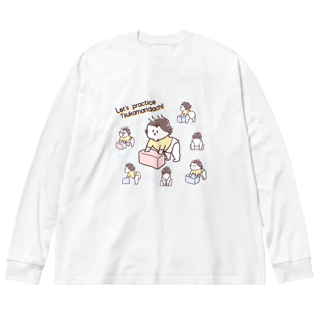 倉田けいのつかまり立ち練習 ビッグシルエットロングスリーブTシャツ