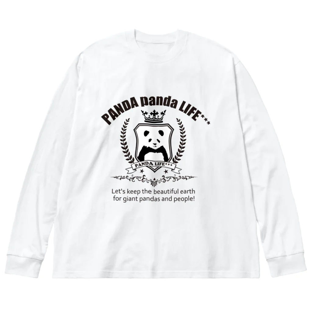 PANDA panda LIFE***のエンブレムパンダ ビッグシルエットロングスリーブTシャツ