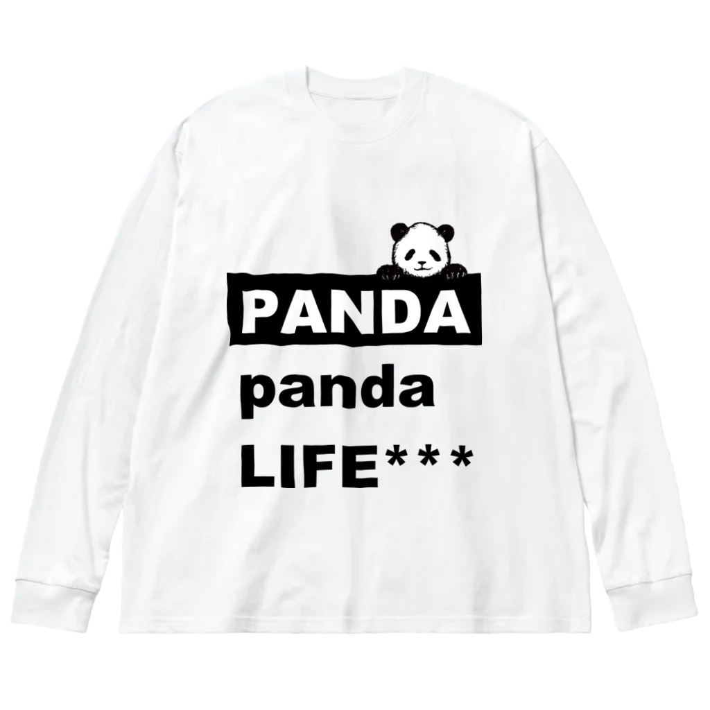 PANDA panda LIFE***ののぞきこみパンダ ビッグシルエットロングスリーブTシャツ