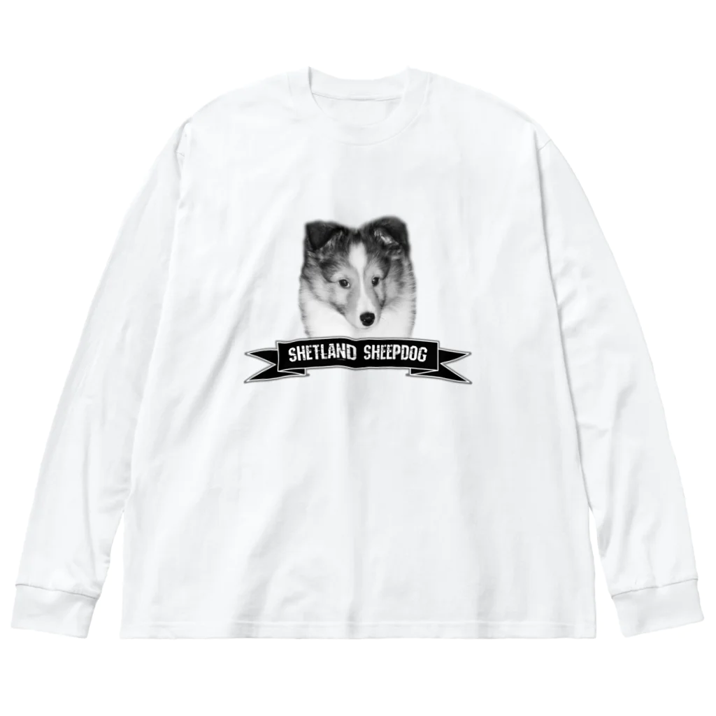 onehappinessのシェルティ パピー Big Long Sleeve T-Shirt