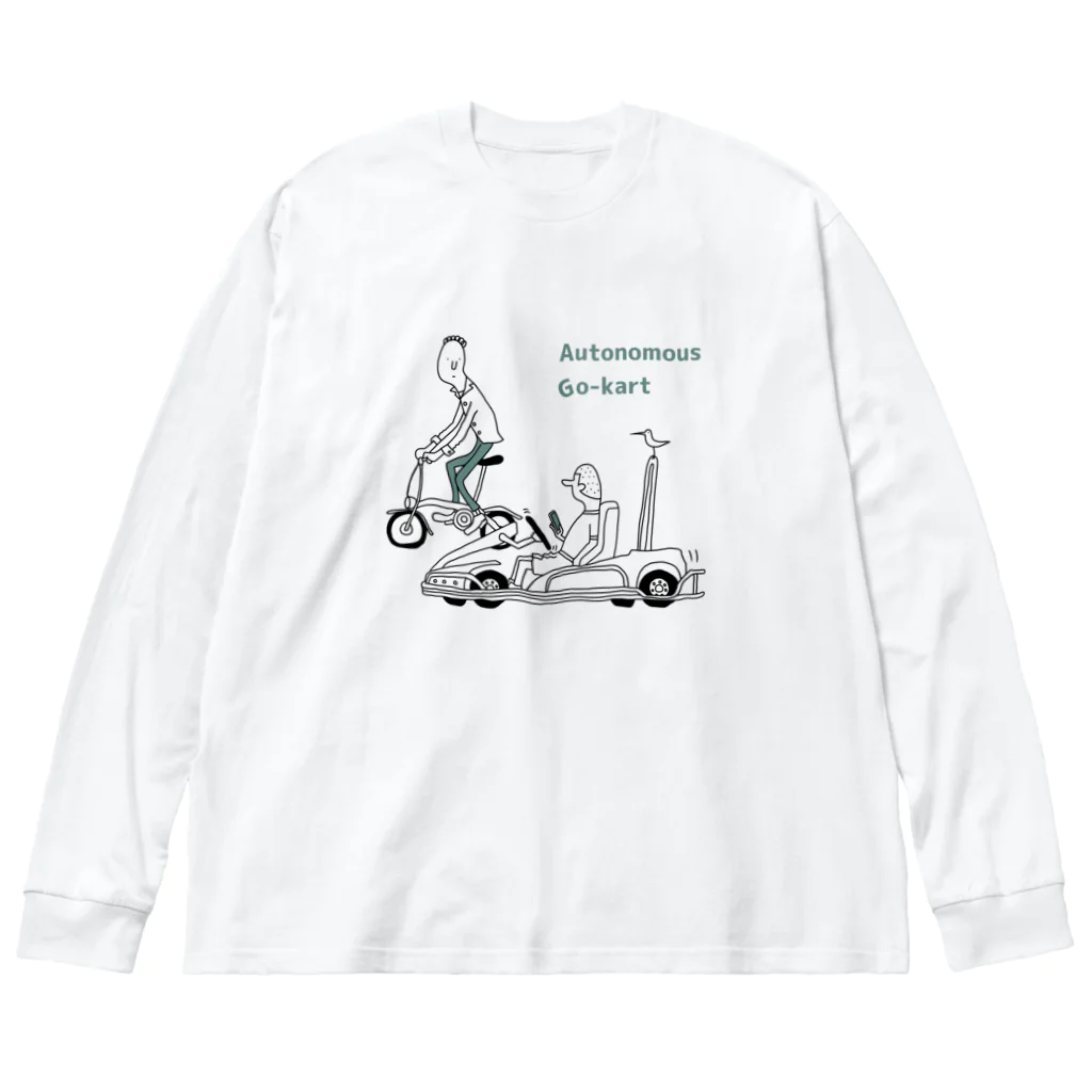 TakeLoop_goodsのAutonomous Go-kart ビッグシルエットロングスリーブTシャツ