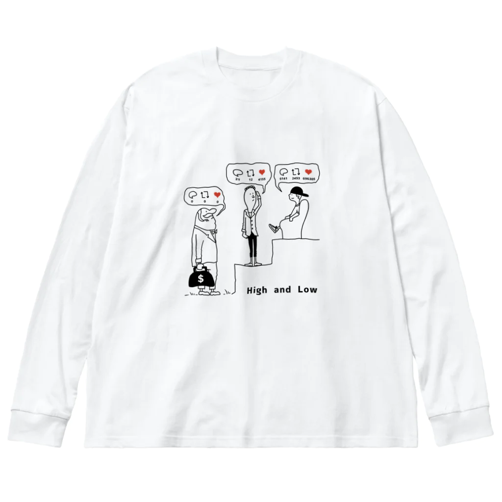 TakeLoop_goodsのHigh＆Low ビッグシルエットロングスリーブTシャツ