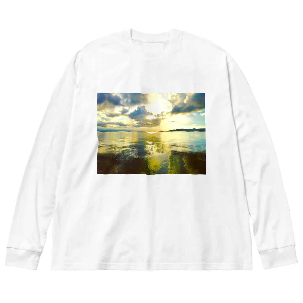 mizuphoto galleryの鏡の世界 ビッグシルエットロングスリーブTシャツ