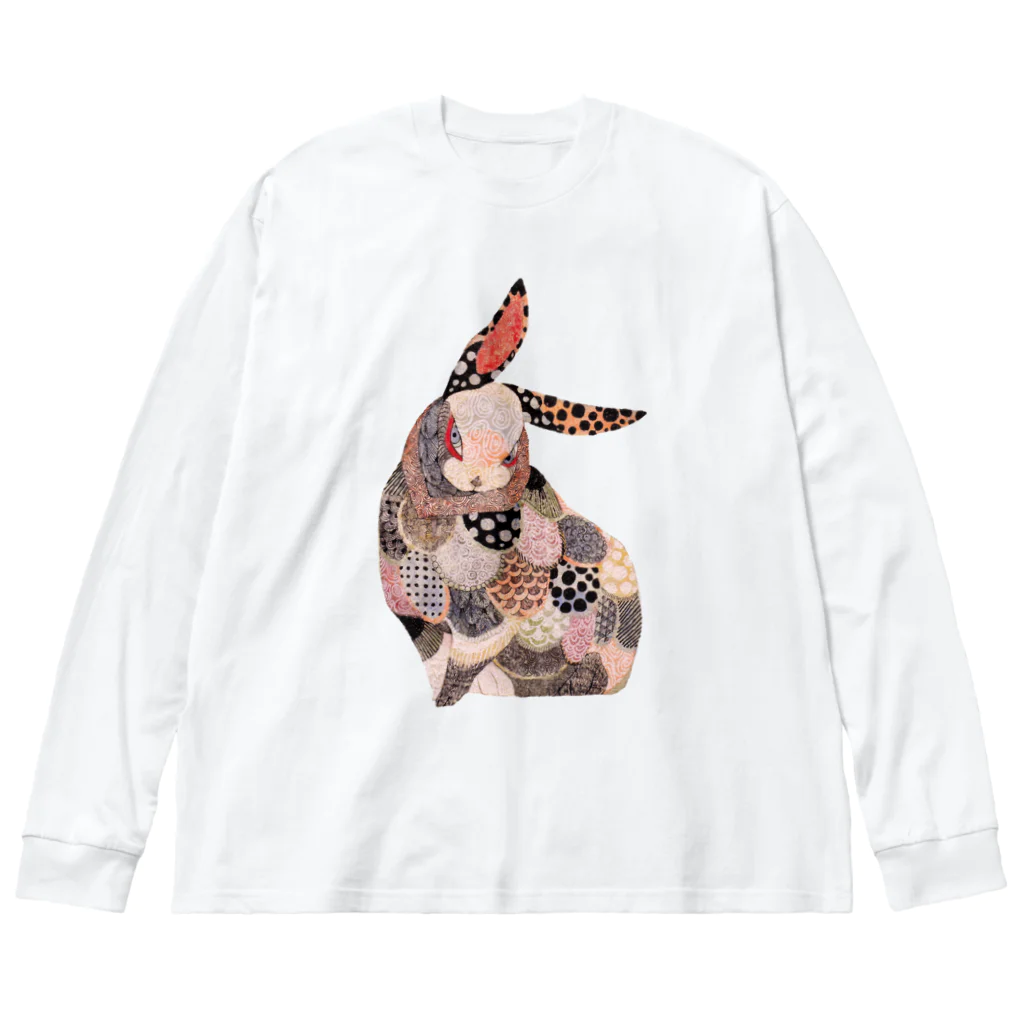 山村遥の模様うさぎ"音色" Big Long Sleeve T-Shirt