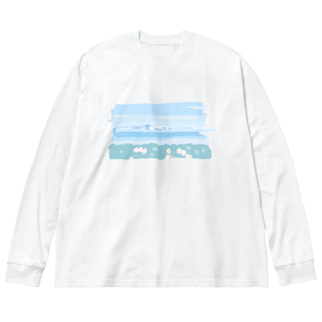 SCHINAKO'Sの吾妻の雪うさぎ ビッグシルエットロングスリーブTシャツ