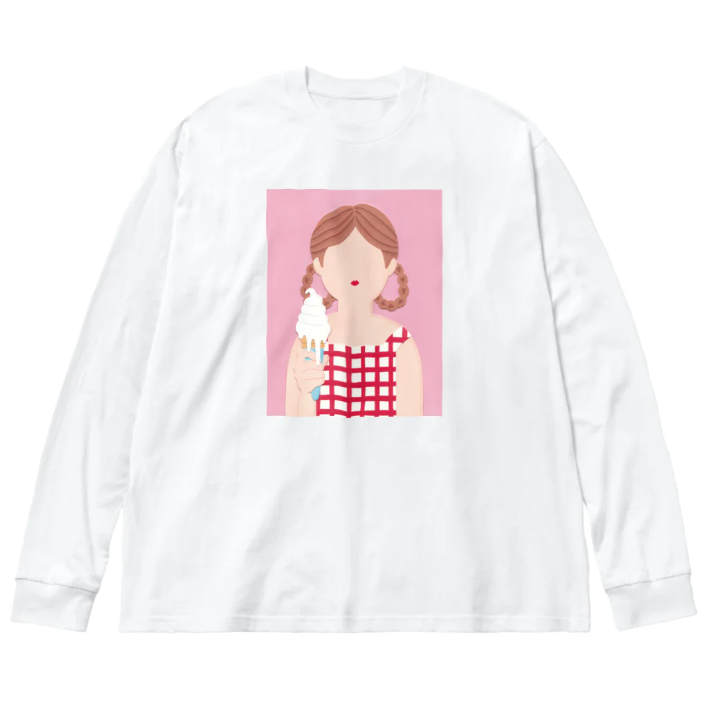 Makiko Takayamaのソフトクリ〜ムガ〜ル ビッグシルエットロングスリーブTシャツ