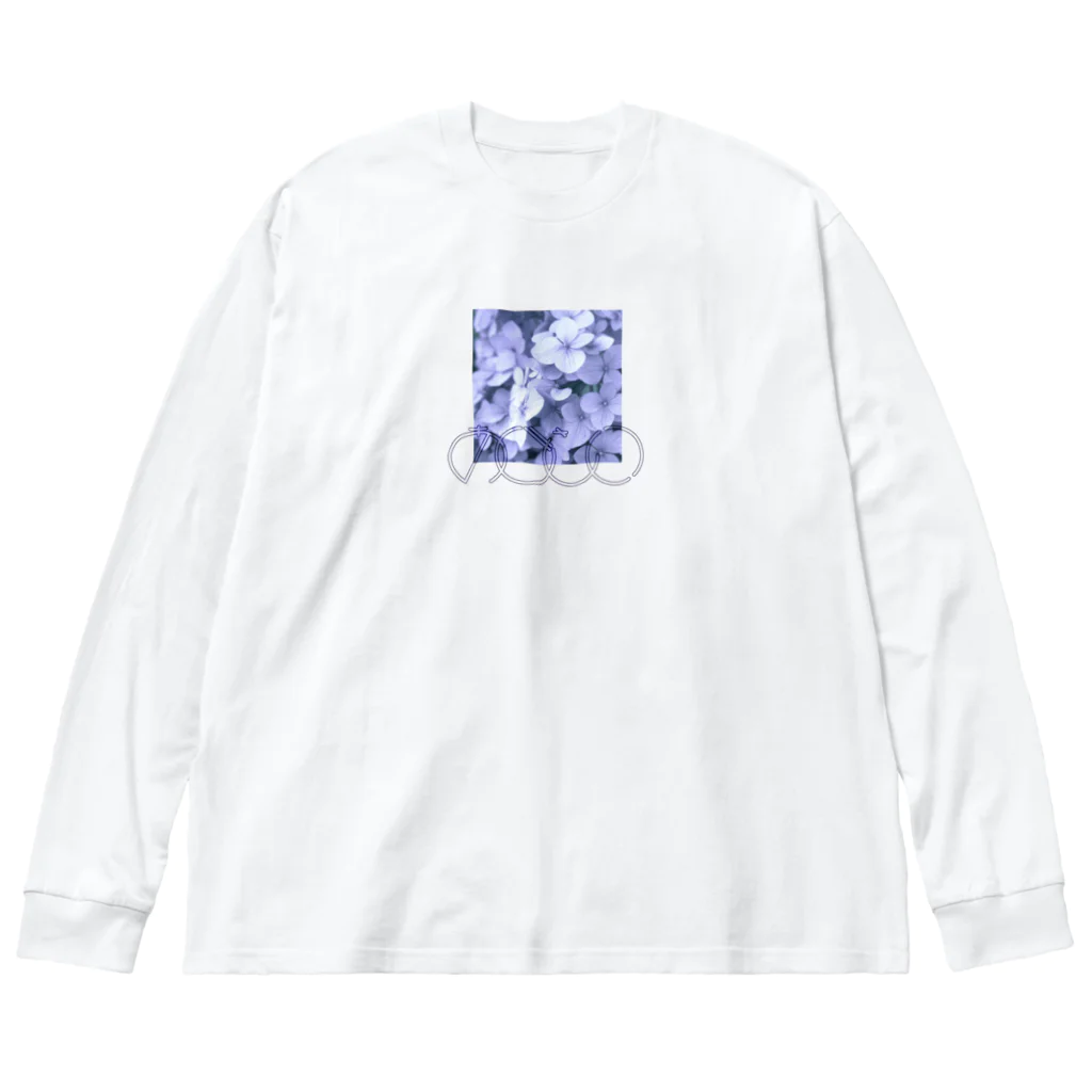 Circlothesのあじさい紫① Big Long Sleeve T-Shirt