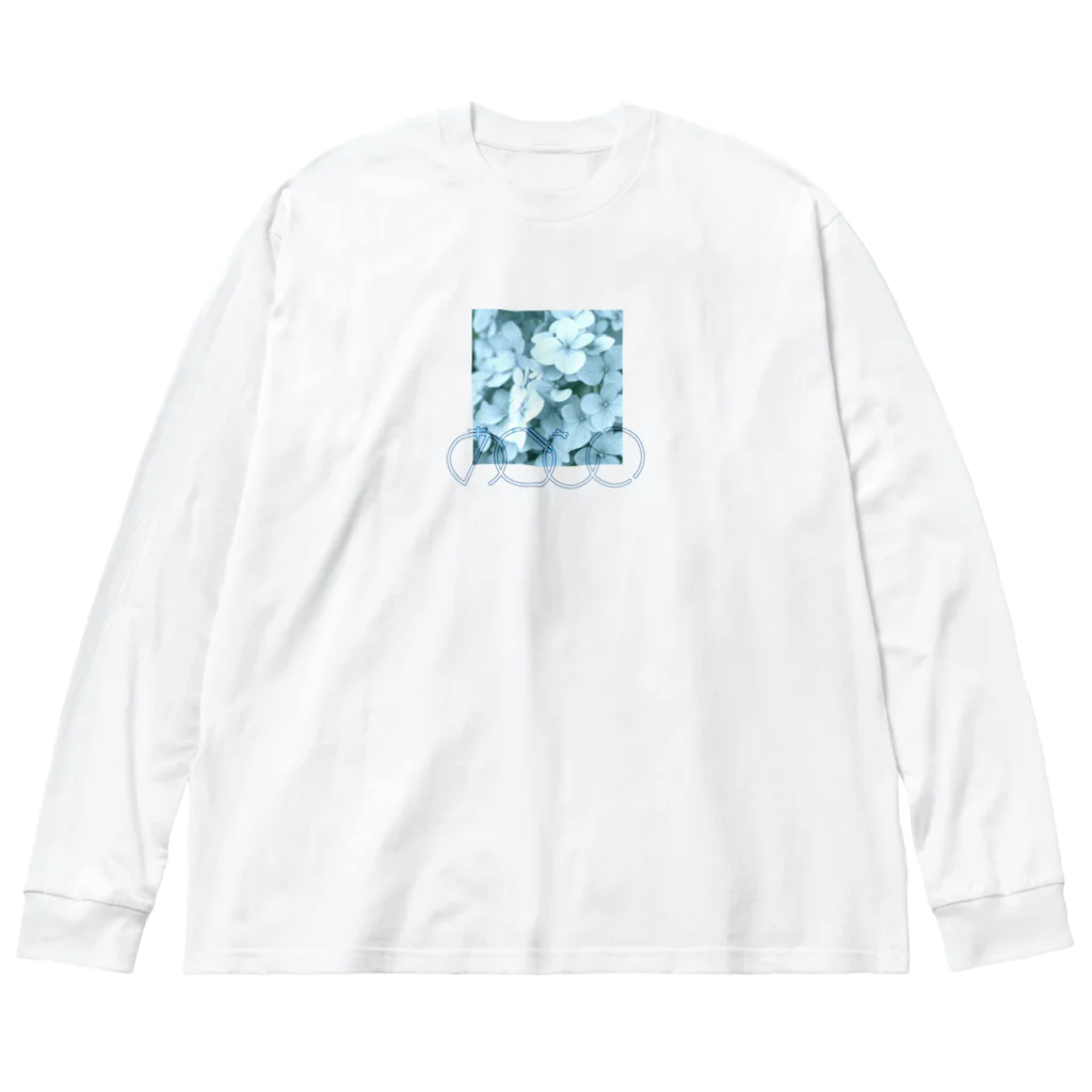 Circlothesのあじさい水色 ビッグシルエットロングスリーブTシャツ