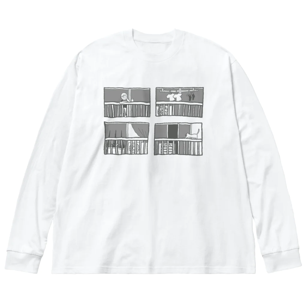 goo×gooの夜のベランダ Big Long Sleeve T-Shirt