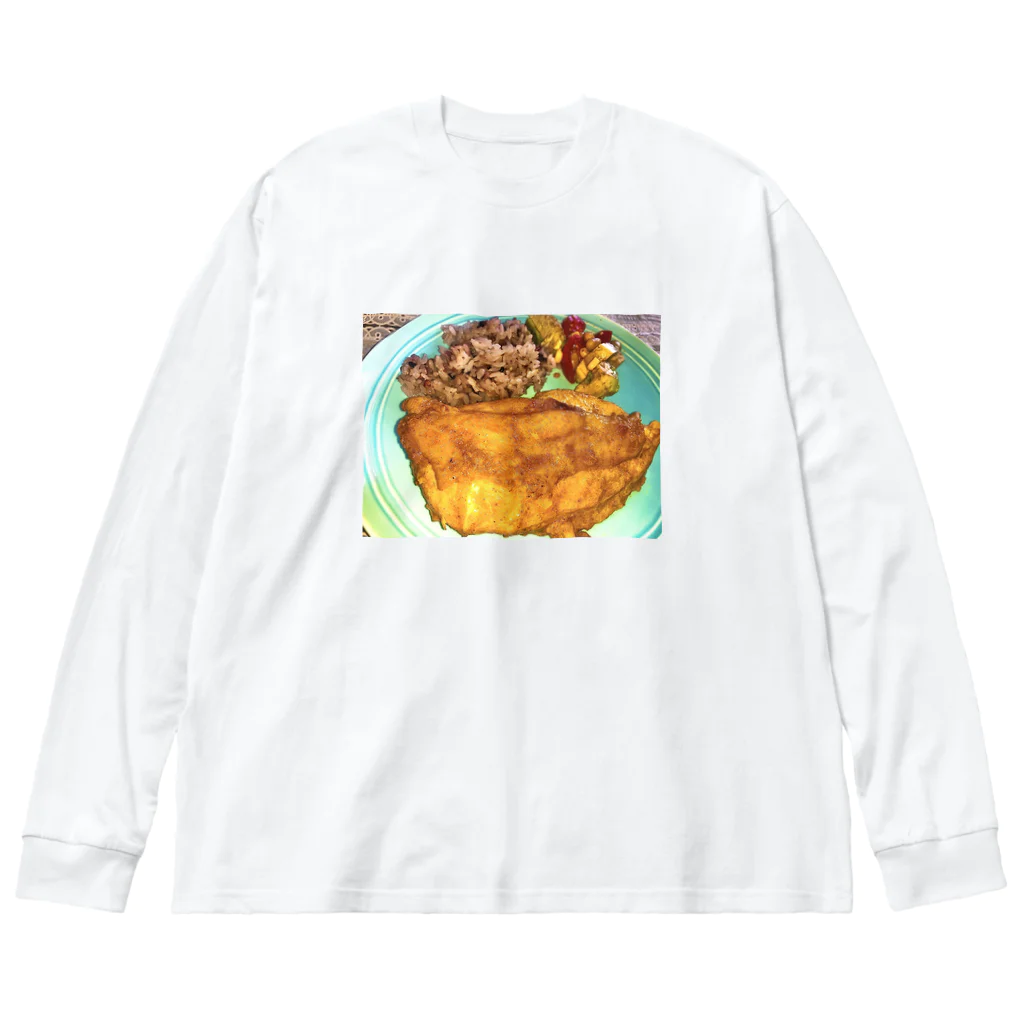 wosh1217のカリカリチキンソテー Big Long Sleeve T-Shirt