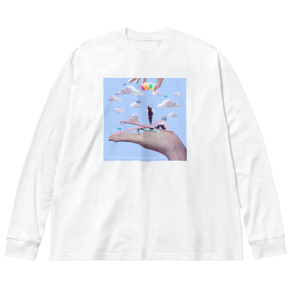 ないものねだりのMarionette(blue) ビッグシルエットロングスリーブTシャツ