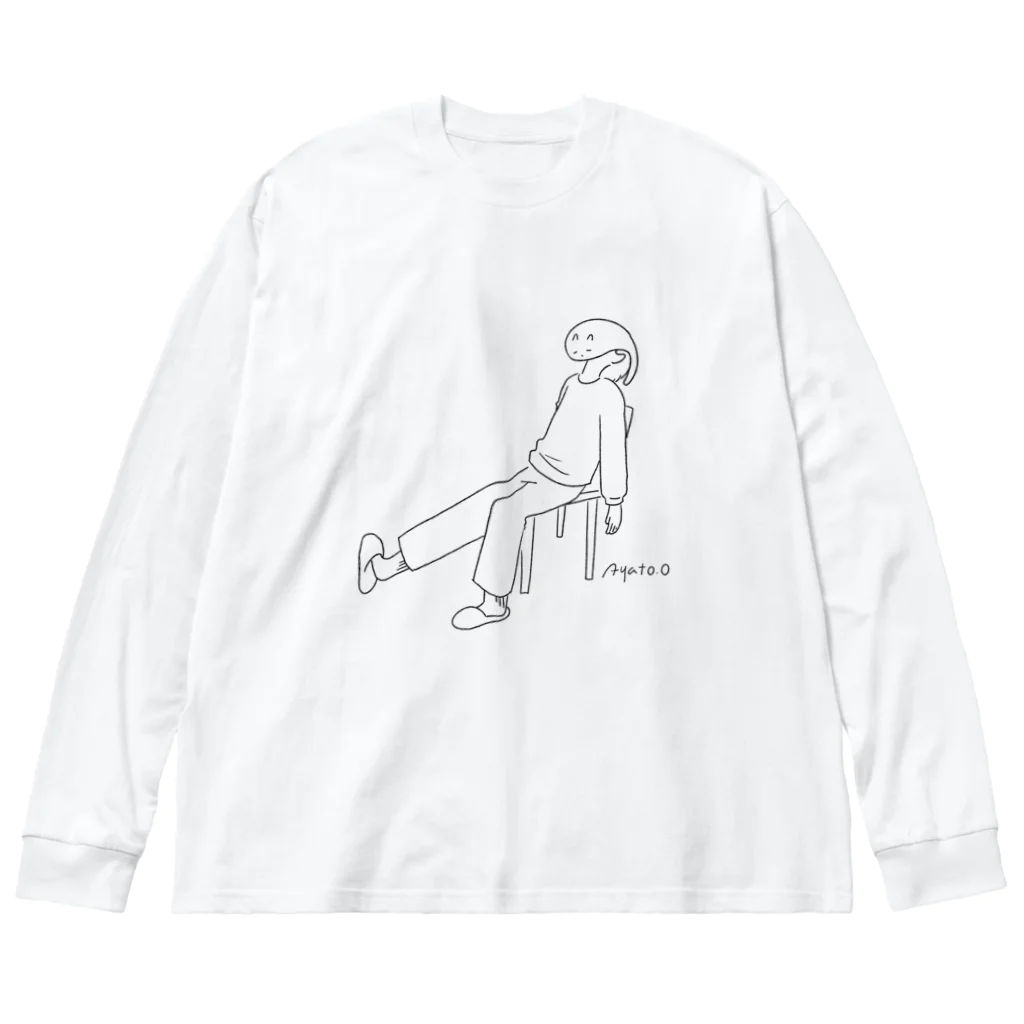 bunのだらしない人とだらしない猫 Big Long Sleeve T-Shirt